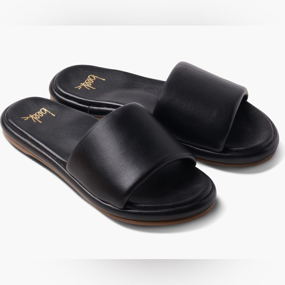 Beek puffbird slide sandal in black size 9 women’s brand new in box
